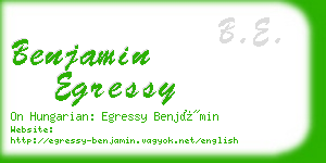 benjamin egressy business card